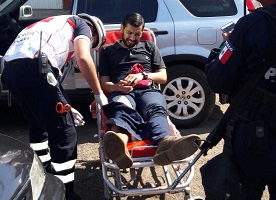 Fue herido un automovilista que discutía con tres hombre en  la calle Ignacio Ramirez esquina con Álvaro Obregón en pleno centro de Jacona