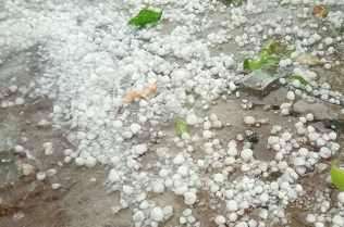 Cae fuerte tormenta acompañada de granizo en la ciudad de Zamora, Michoacán