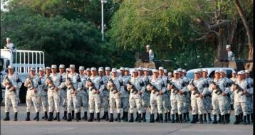 Arribaron la mañana de hoy un total de 82 elementos de la Guardia Nacional, a la base de la Décima Zona Naval ubicada en el puerto de Lázaro Cárdenas